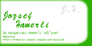 jozsef hamerli business card